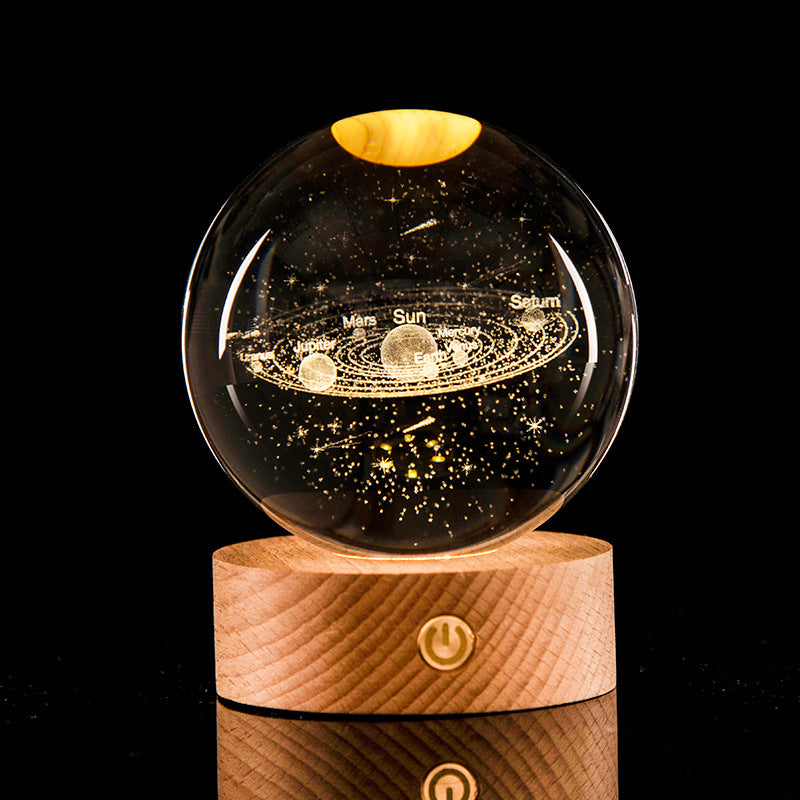 3D Kristallkugeln 8 cm mit LED