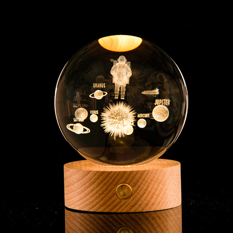 3D Kristallkugeln 8 cm mit LED