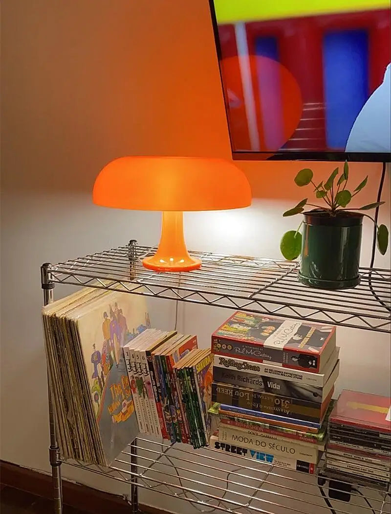 Kabellose LED Pilz-Tischlampe – Elegante Akku-Leuchte mit warmweißem Licht für Innen & Außen