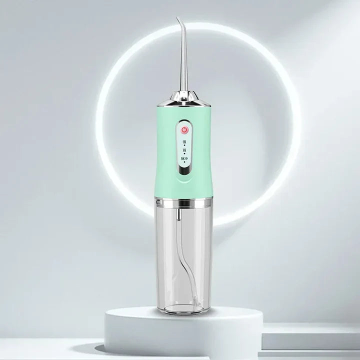 Kabelloser Wasserzahnreiniger – Tragbare Munddusche mit 4 Düsen & USB-Ladung