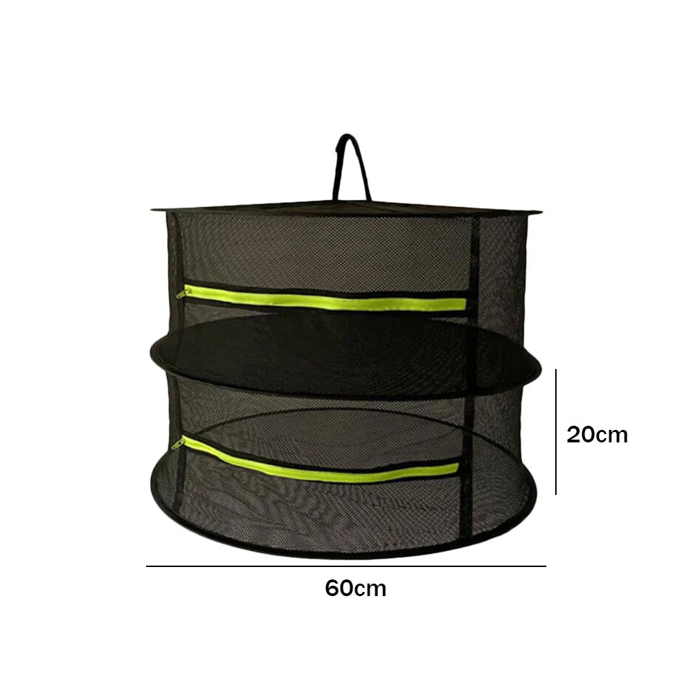 Schichten Trocknungsnetz fuer Kraeuter Fisch hängenden Korb faltende trockene Rack Kraut Gemüse Trockner Tasche Mesh Blumen Knospen Pflanzen 2 Ebenen