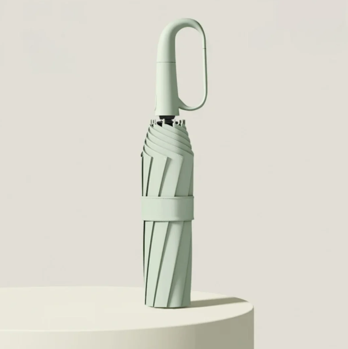 Reflektierender Taschen-Regenschirm – Kompakt, windfest & sicher bei Nacht