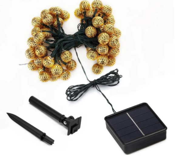 Orientalische Solar-Lichterkette – Warmes Licht für Balkon, Garten & Terrasse