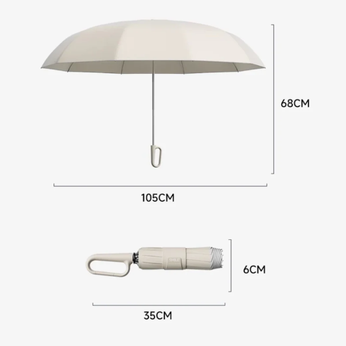 Reflektierender Taschen-Regenschirm – Kompakt, windfest & sicher bei Nacht