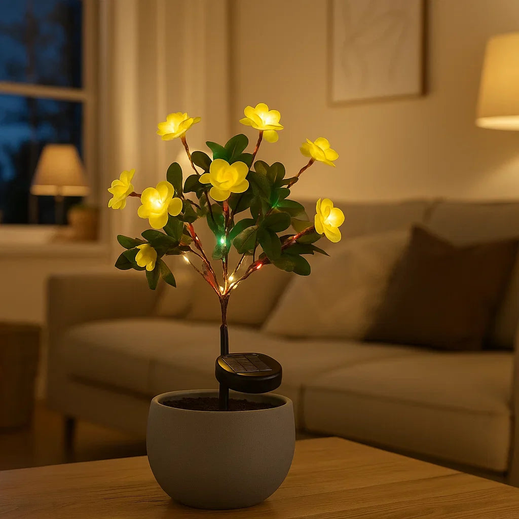 Solar Blumenleuchten – LED Gartenstecker mit warmem Licht