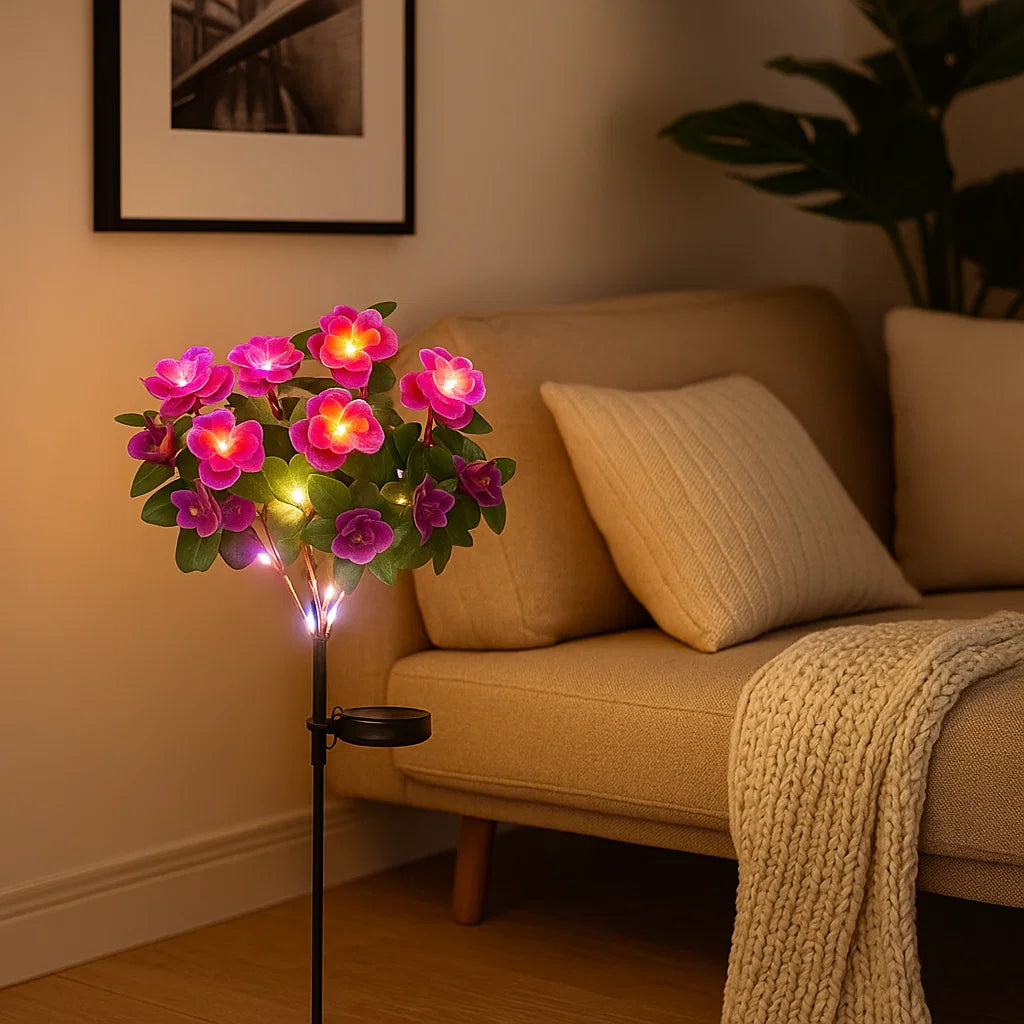 Solar Blumenleuchten – LED Gartenstecker mit warmem Licht