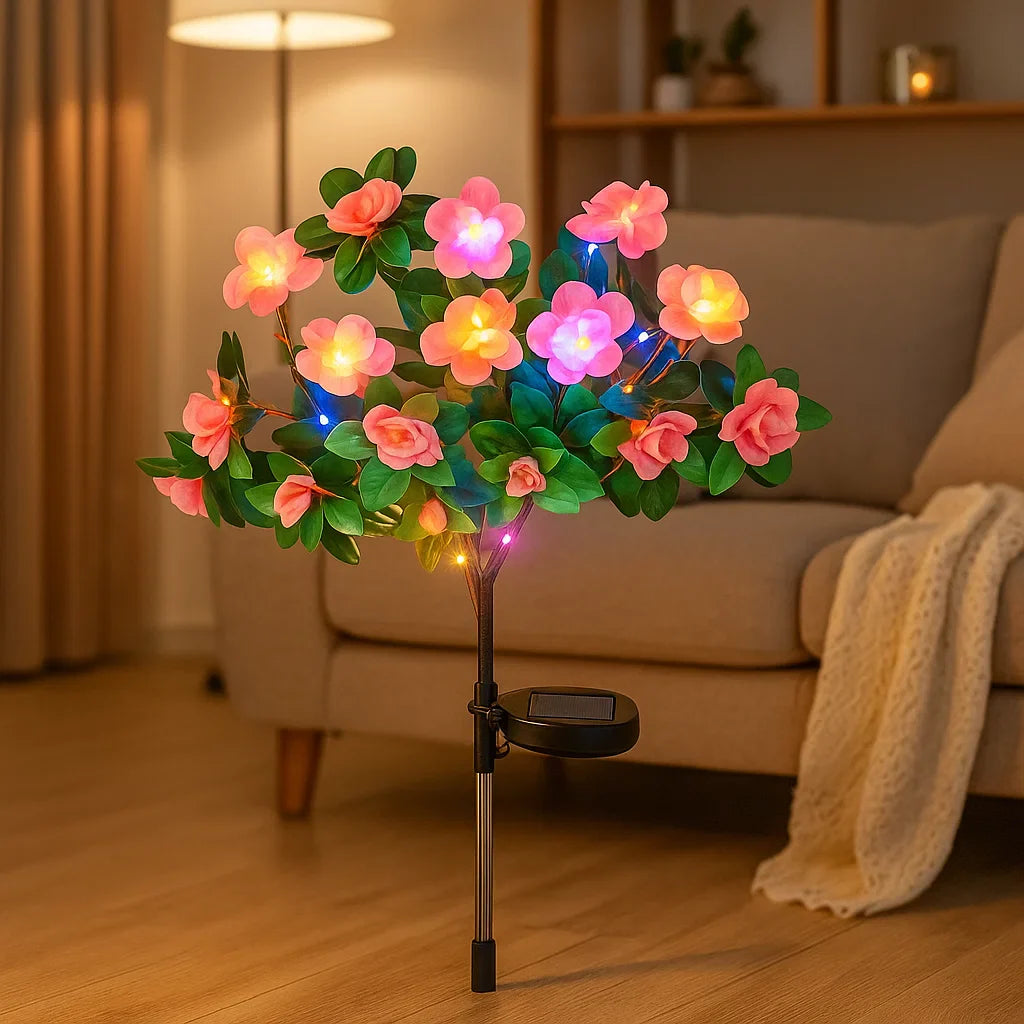 Solar Blumenleuchten – LED Gartenstecker mit warmem Licht