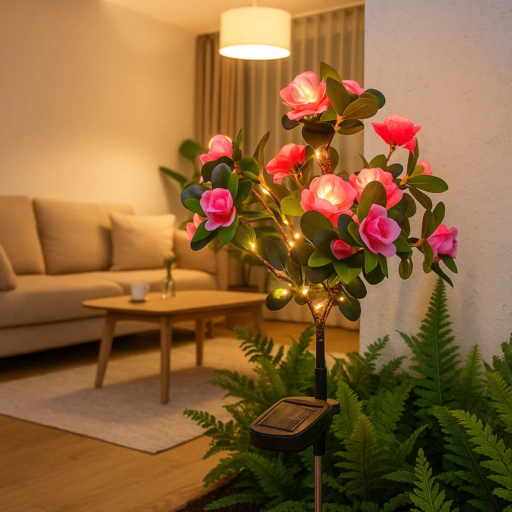 Solar Blumenleuchten – LED Gartenstecker mit warmem Licht