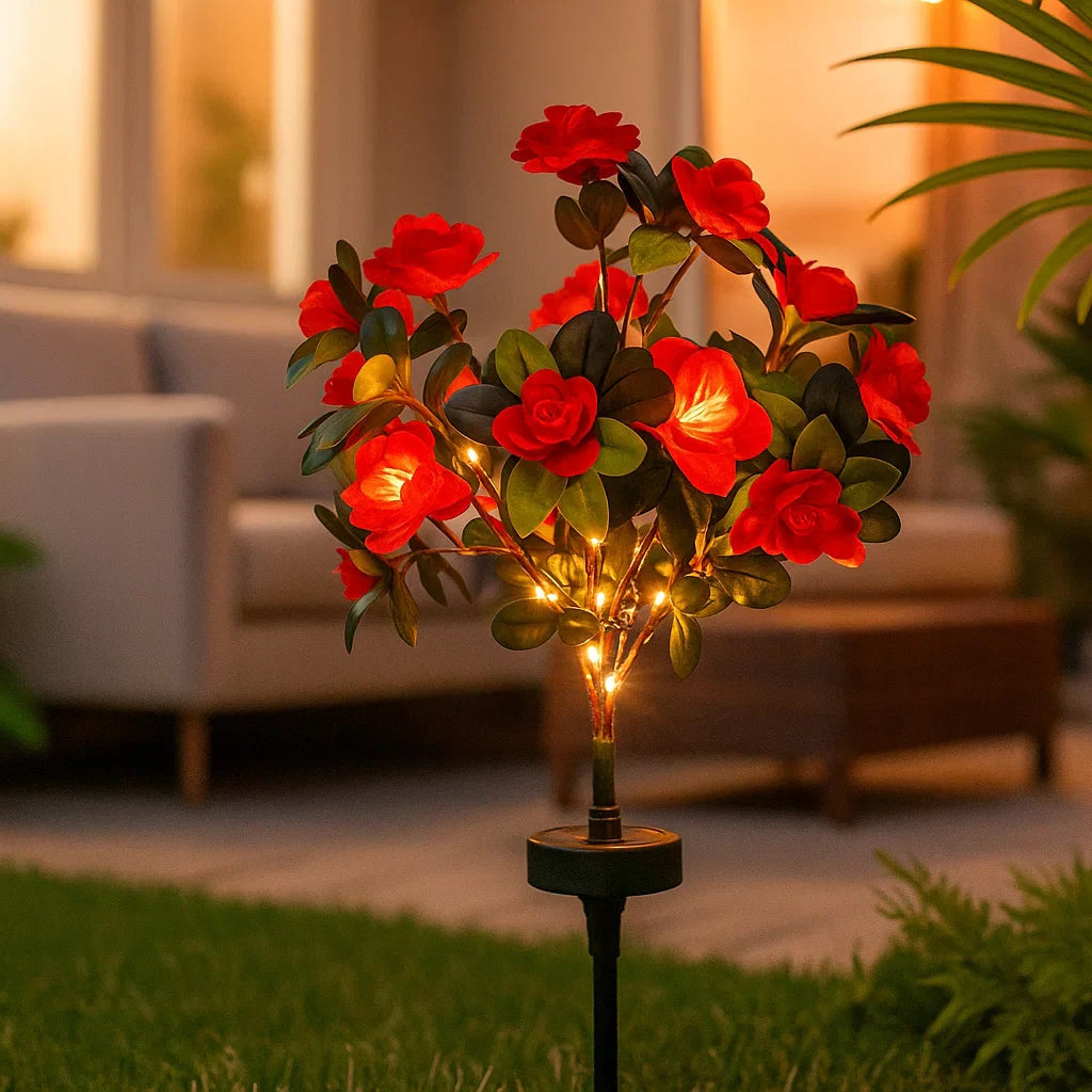 Solar Blumenleuchten – LED Gartenstecker mit warmem Licht