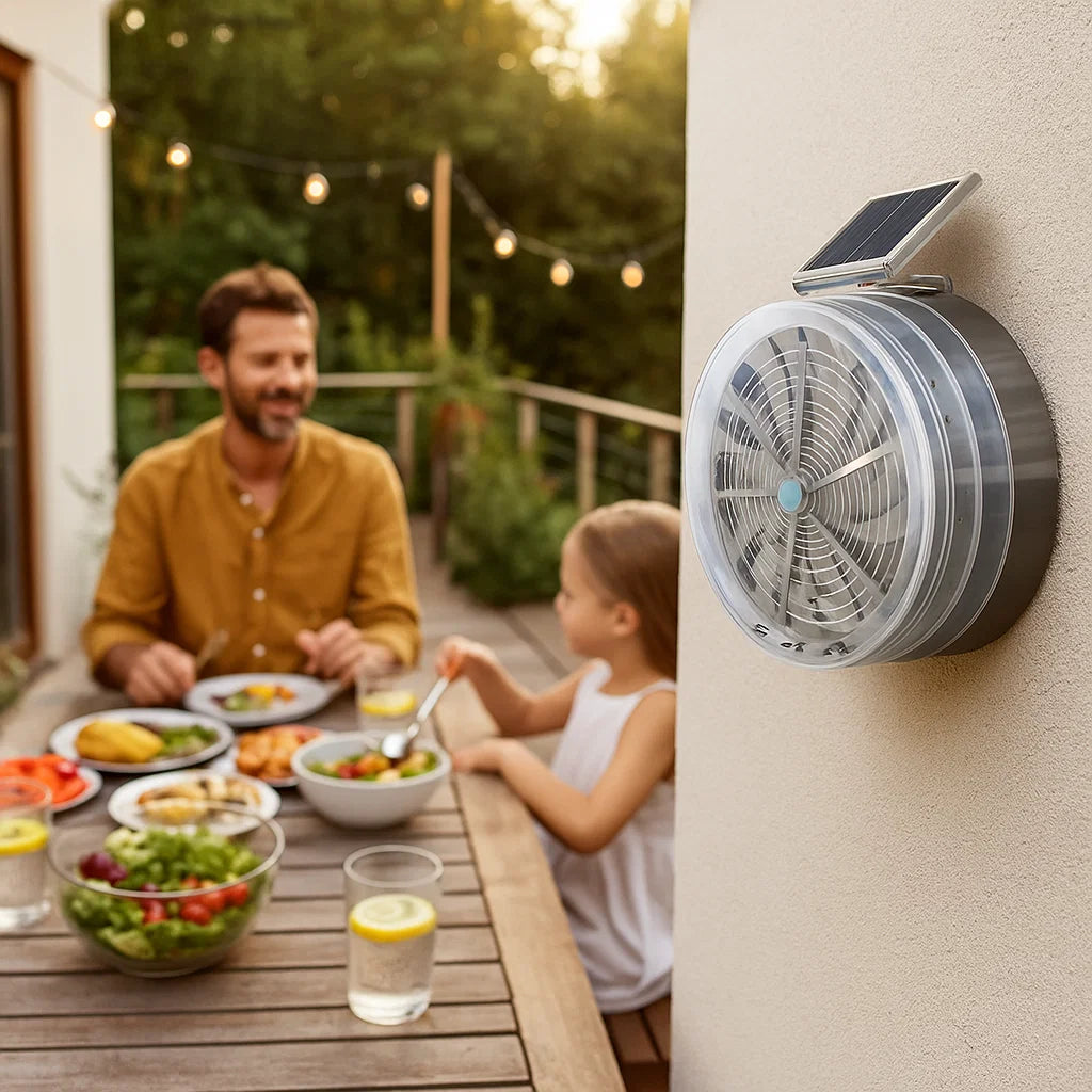 Solarbetriebene Insektenfalle – Leise Fliegenfalle für Terrasse & Garten