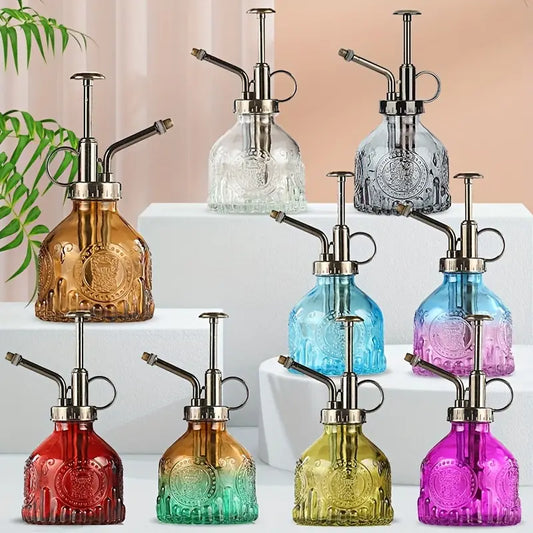 Vintage Blumensprüher Glasflasche mit Metallsprühkopf - Detailansicht 2 | BEST-AMBIENCE