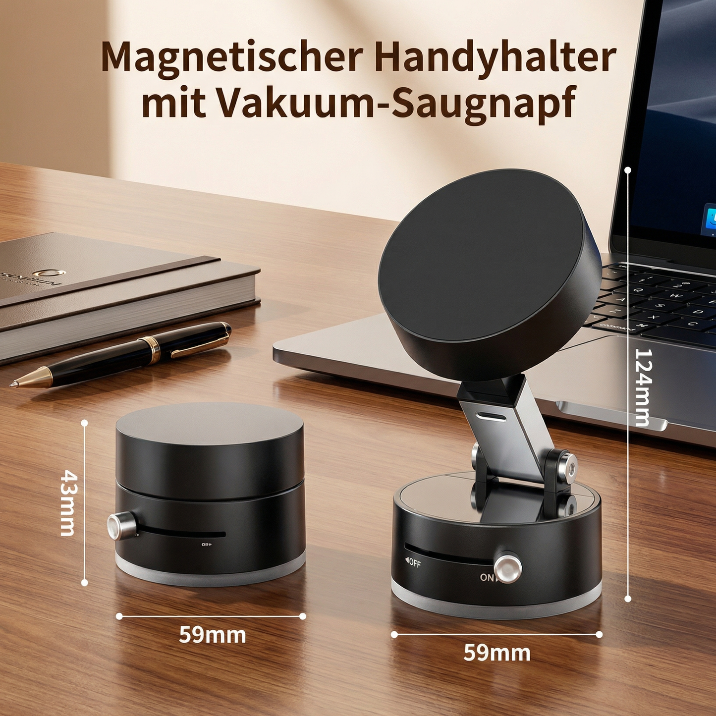 Vakuum-Saugnapf Handyhalter faltbar, magnetisch universal - Detailansicht 8 | BEST-AMBIENCE