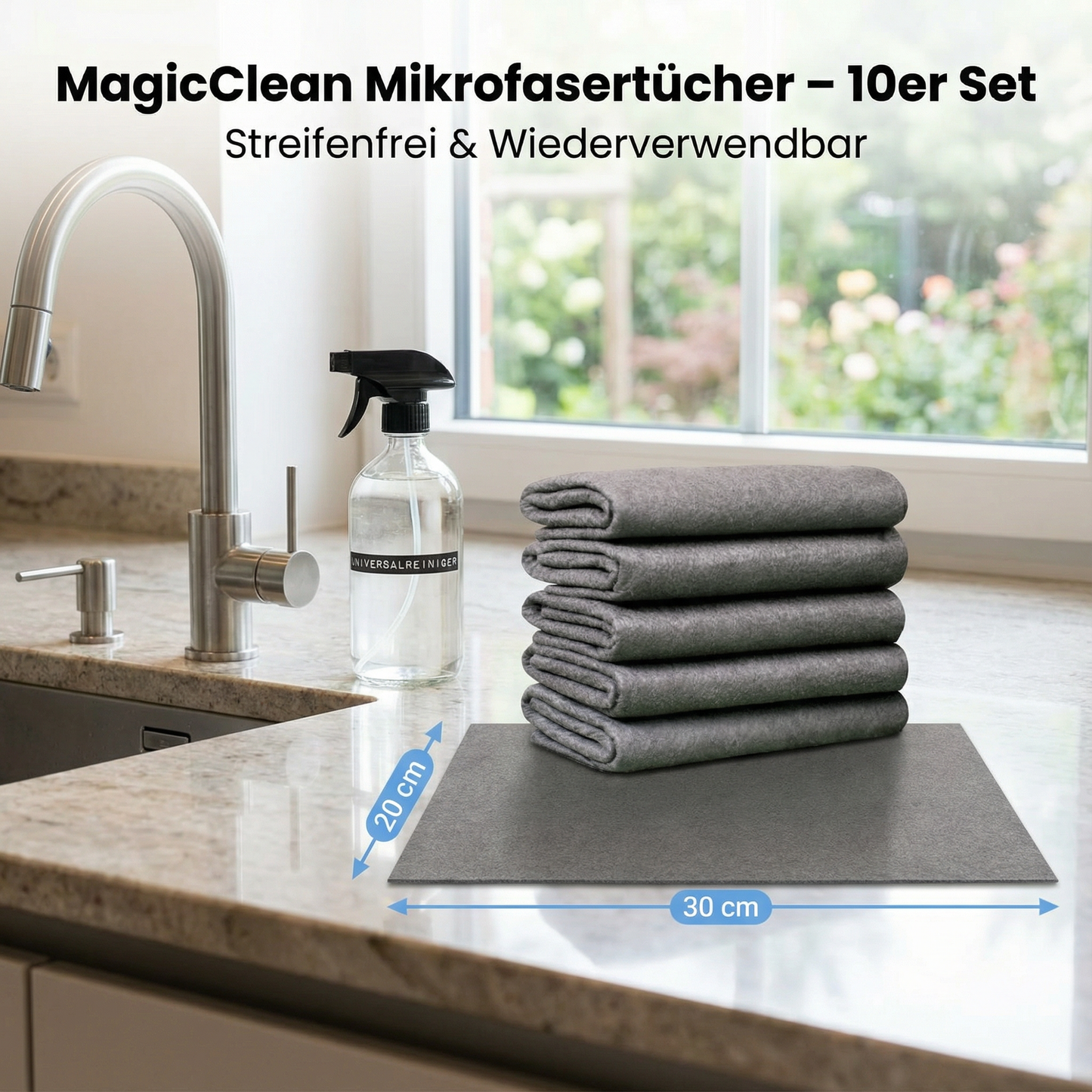 Mikrofasertücher 10er Set – Streifenfrei & Wiederverwendbar - Detailansicht 6 | BEST-AMBIENCE