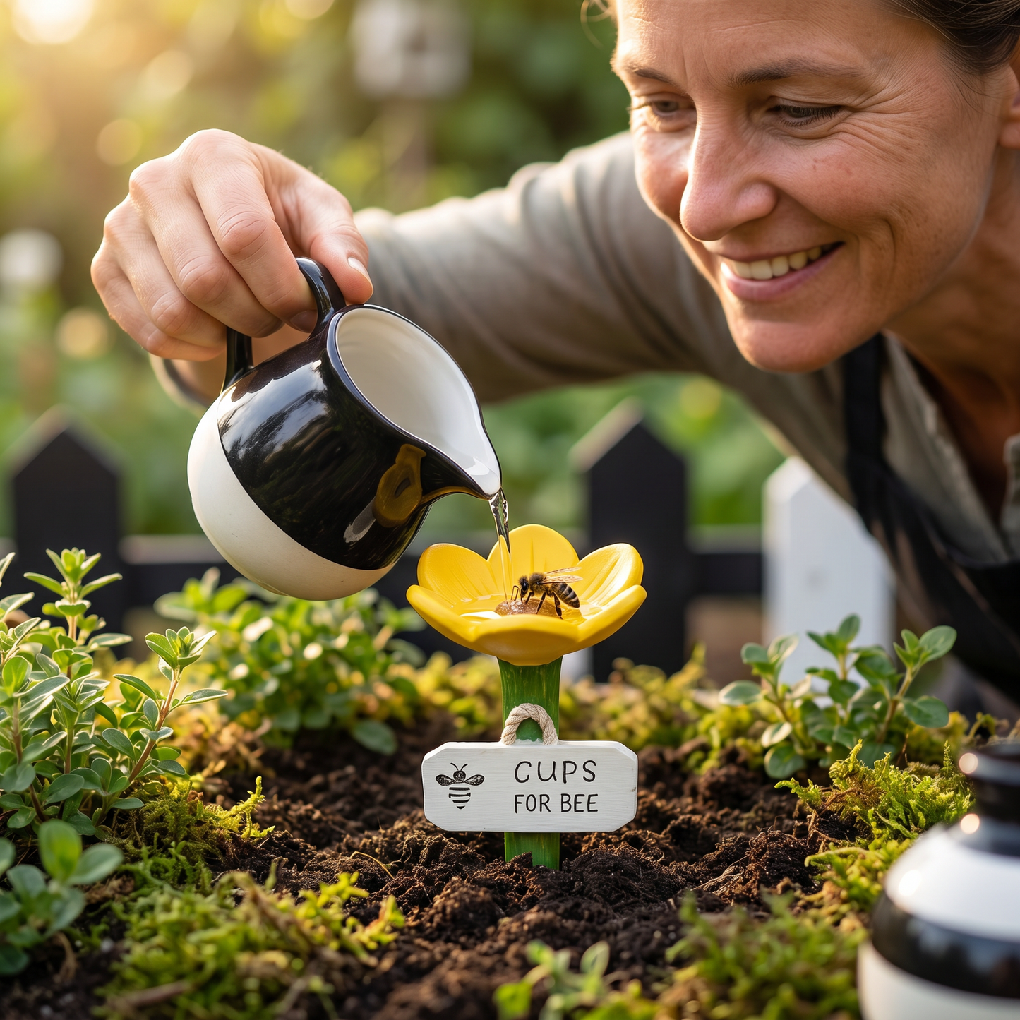 Bienen-Wassertränke Blume | Bunter Garten-Wasserspender - Detailansicht 9 | BEST-AMBIENCE