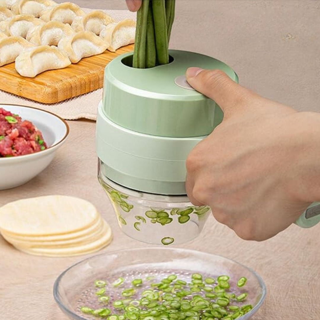 Elektrischer Mini-Zerkleinerer – Kabelloser Gemüseschneider für schnelles Kochen & leichte Reinigung