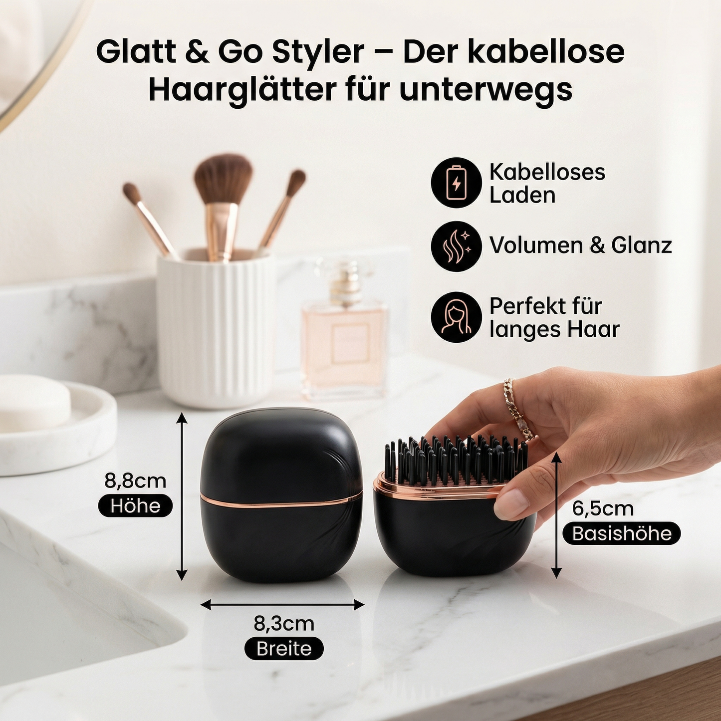 Kabelloser Reise-Haarglätter – Glatt & Gepflegt - Detailansicht 5 | BEST-AMBIENCE