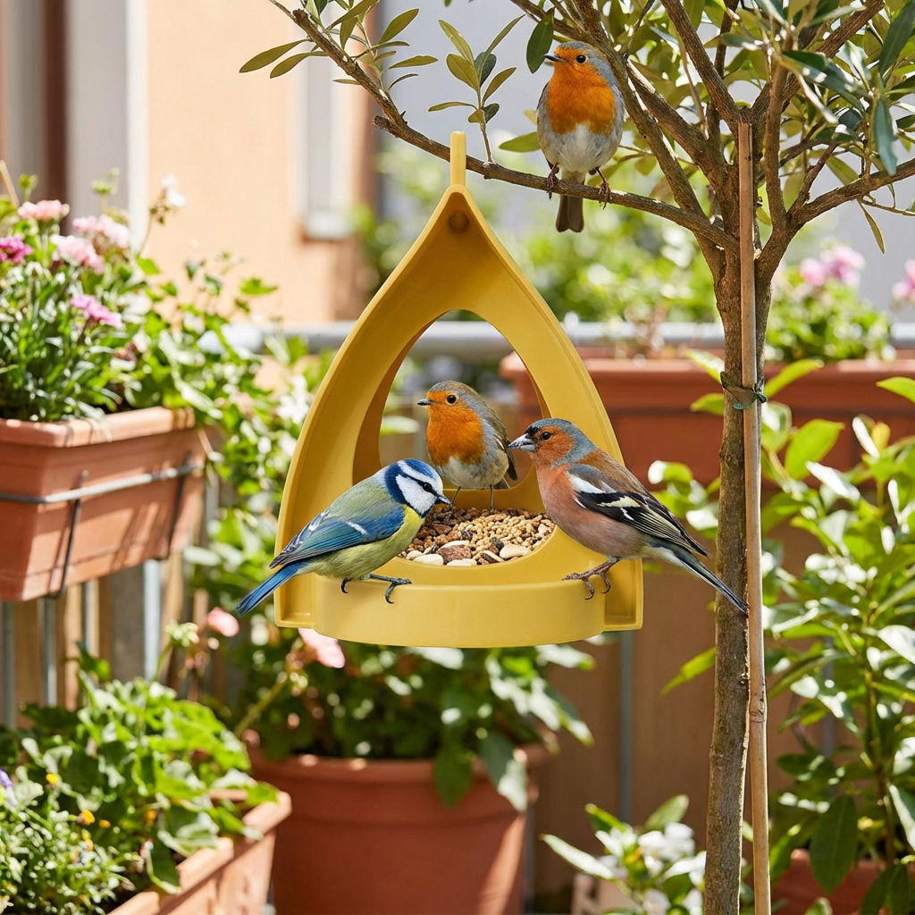 Vogelfutterhaus hängend – Groß für Garten & Balkon - Detailansicht 13 | BEST-AMBIENCE