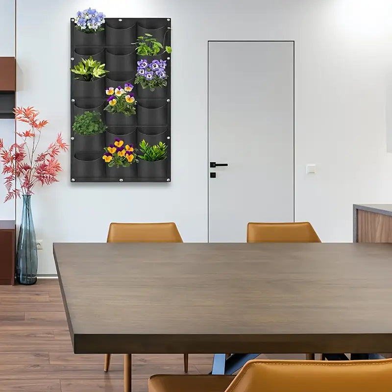 Vertikaler Filz Pflanzenbeutel – Wandmontage Pflanzsack – Detailansicht 13 | BEST-AMBIENCE