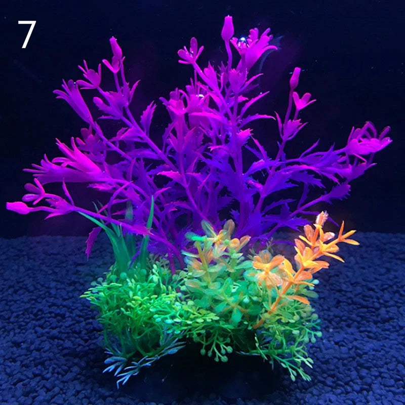 Aquarium Kunstpflanzen Set – Realistische Deko bunt in 7 | BEST-AMBIENCE