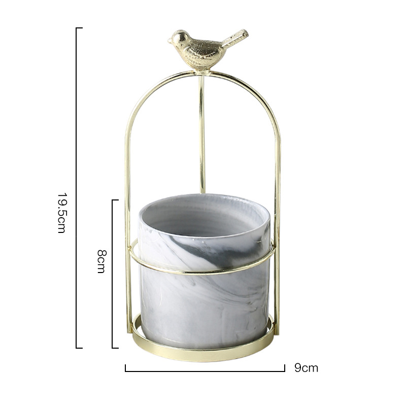 Vogel-Pflanzgefäß Blumentopf Garten Deko elegant - Detailansicht 11 | BEST-AMBIENCE