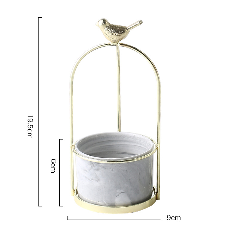 Vogel-Pflanzgefäß Blumentopf Garten Deko elegant - Detailansicht 12 | BEST-AMBIENCE