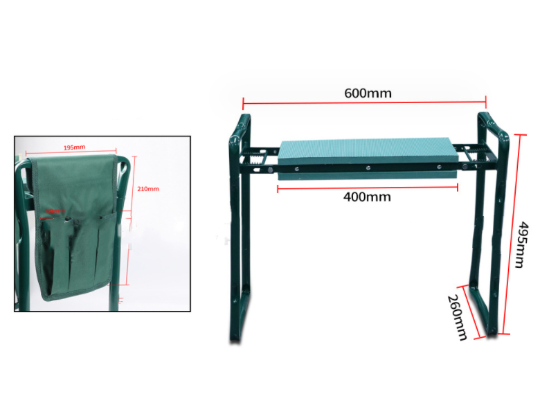 Klapphocker mit Tasche – Sitzhocker für Gartenarbeit – Detailansicht 9 | BEST-AMBIENCE