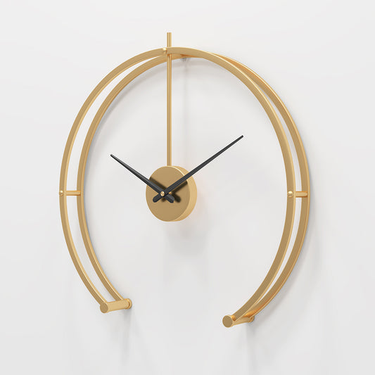 3D Halbkreis Metallrahmen Wanduhr 50cm - Detailansicht 2 | BEST-AMBIENCE