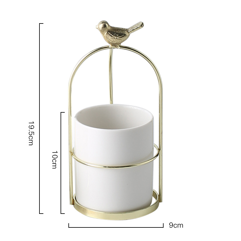 Vogel-Pflanzgefäß Blumentopf Garten Deko elegant - Detailansicht 19 | BEST-AMBIENCE