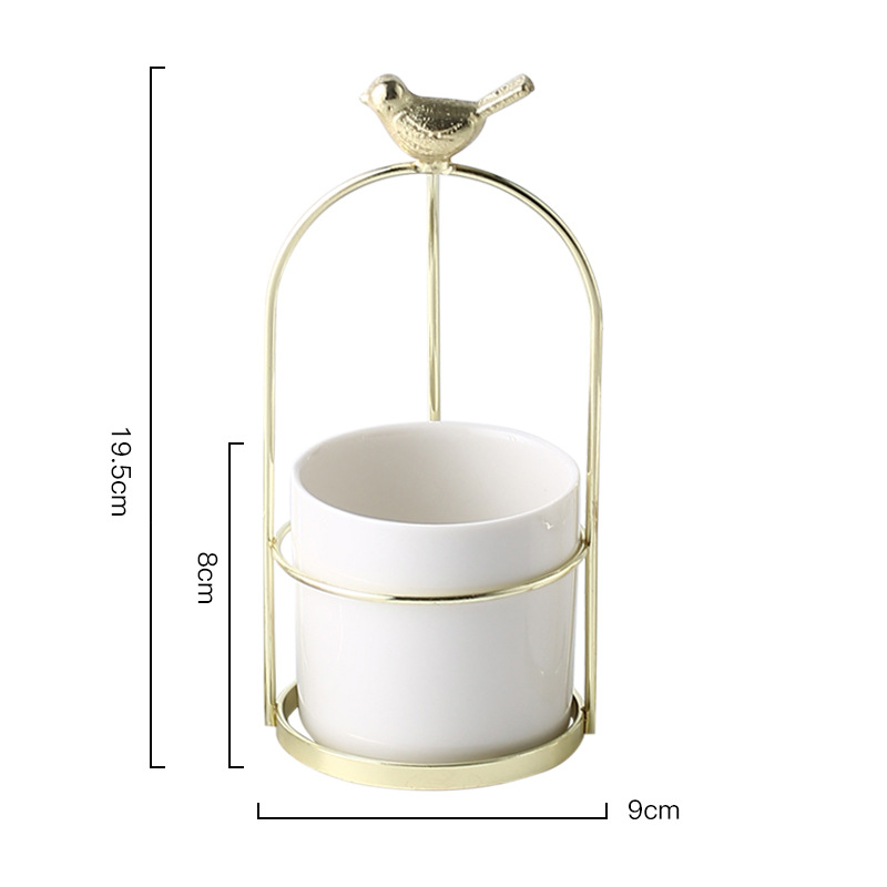 Vogel-Pflanzgefäß Blumentopf Garten Deko elegant - Detailansicht 20 | BEST-AMBIENCE