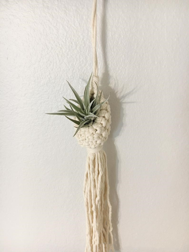Makramee Pflanzenhänger Boho – Handgemacht Deko Hänger - Detailansicht 4 | BEST-AMBIENCE