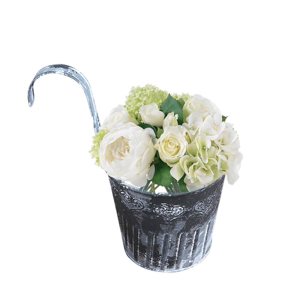 Vintage Hängeblumentopf Metall – Innen & Außen Deko – Detailansicht 15 | BEST-AMBIENCE