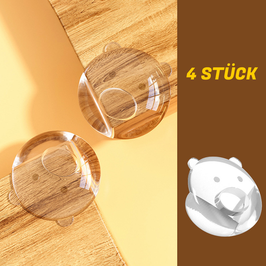 Eckenschutz für Möbel – Kantenschutz aus Silikon | Stoßschutz für Kinder & Babys | Selbstklebend Bär