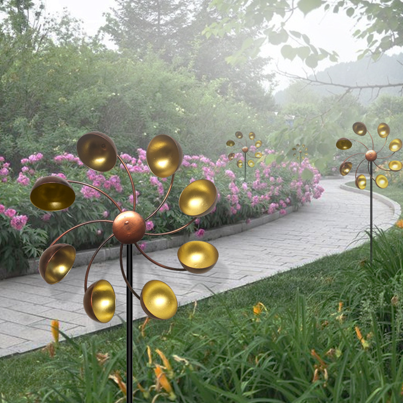 Windmühle Garten Metall Windspiel bunt Außendeko - Detailansicht 7 | BEST-AMBIENCE