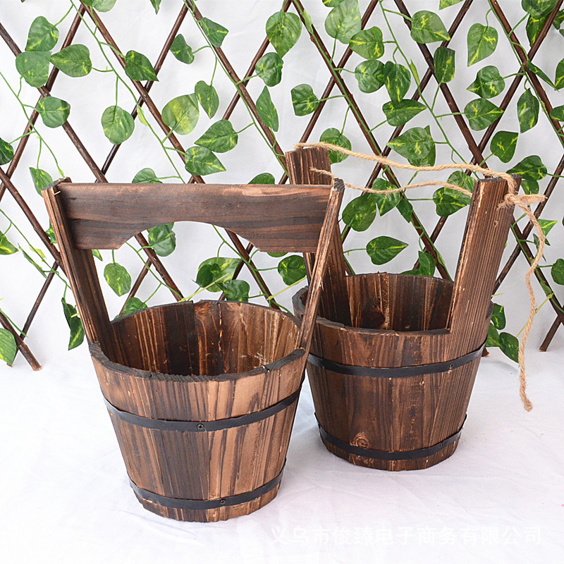 Pflanzkübel Holz Fass-Design – Blumentopf Garten Terrasse - Detailansicht 11 | BEST-AMBIENCE