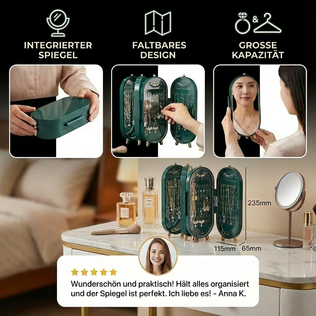 Schmuckbox mit Spiegel – elegante Aufbewahrung - Detailansicht 3 | BEST-AMBIENCE