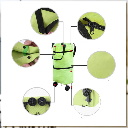 Faltbare Einkaufstasche mit Rollen – 2-in-1 Shopper für komfortables Einkaufen