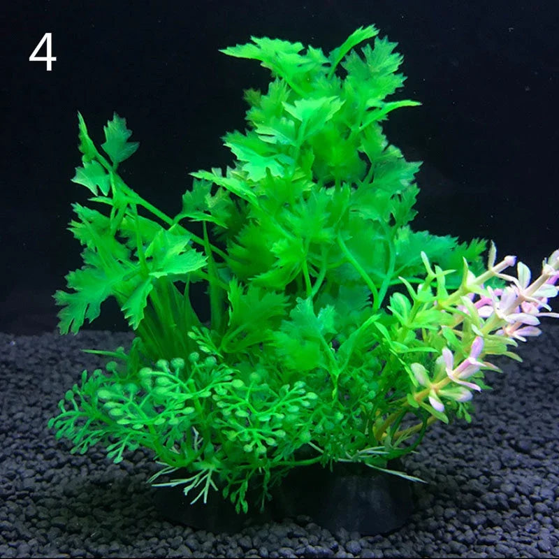 Aquarium Kunstpflanzen Set – Realistische Deko bunt in 4 | BEST-AMBIENCE