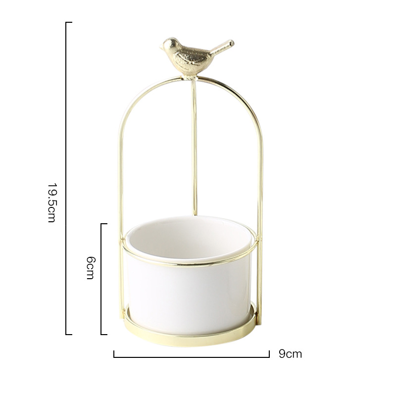 Vogel-Pflanzgefäß Blumentopf Garten Deko elegant - Detailansicht 21 | BEST-AMBIENCE