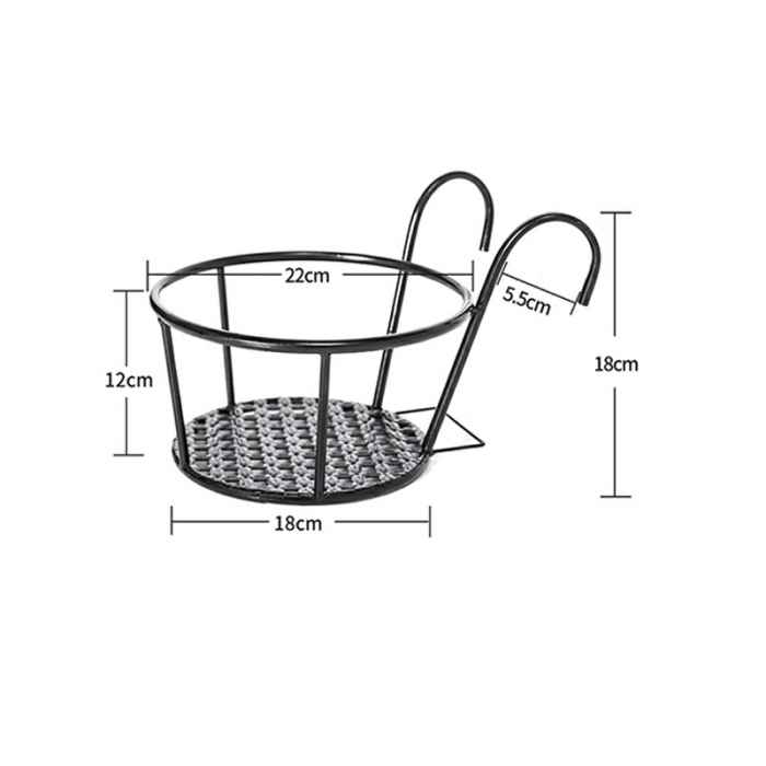 Metall Blumenampel mit Haken – Balkon & Terrasse - Detailansicht 10 | BEST-AMBIENCE