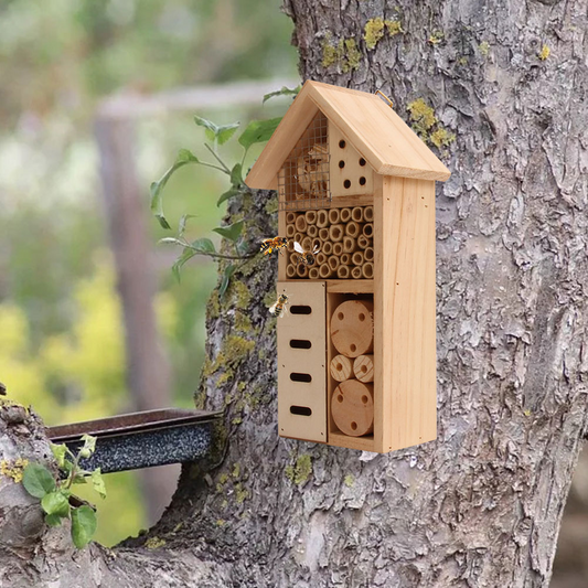 Insektenhotel Holz – Bienenhaus für Garten & Terrasse - Garten & Outdoor | BEST-AMBIENCE