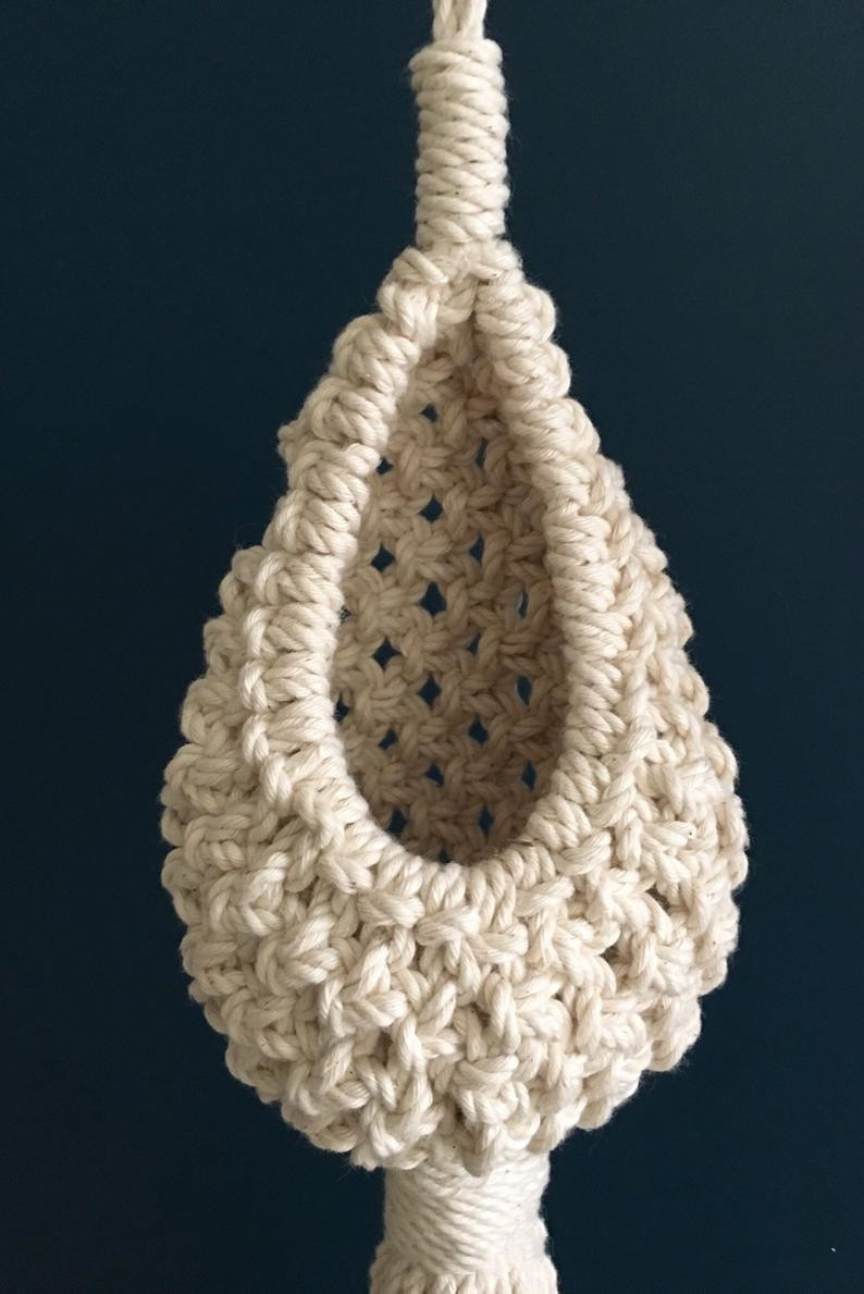 Makramee Pflanzenhänger Boho – Handgemacht Deko Hänger - Detailansicht 3 | BEST-AMBIENCE
