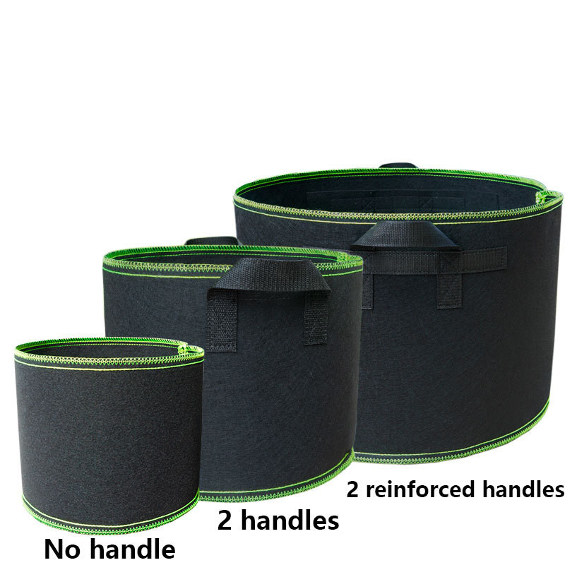 Vliesstoff Pflanzsack mit Griffen – Robuster Gartenbeutel in 7 Gallonen Platinum 35x28 | BEST-AMBIENCE