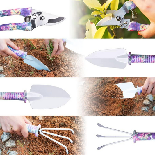 Gartenwerkzeug-Set 10-teilig – Ergonomisch & Bunt – Garten & Outdoor | BEST-AMBIENCE