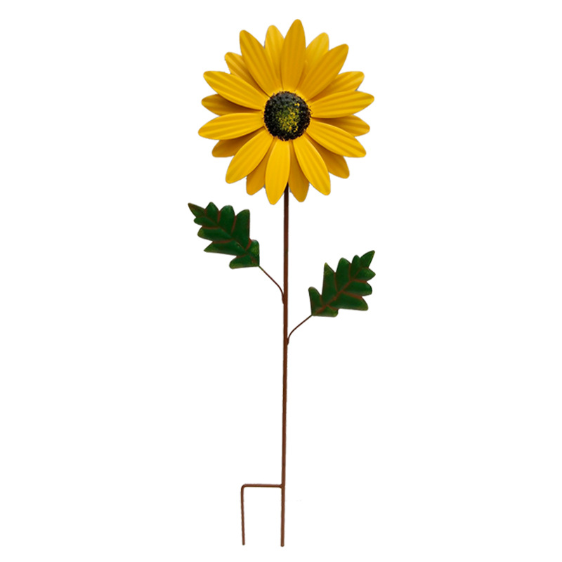 Metall-Blumenstecker Sonnenblume bunt – Gartendeko in Gelb | BEST-AMBIENCE