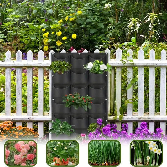Vertikaler Filz Pflanzenbeutel – Wandmontage Pflanzsack – Garten & Outdoor | BEST-AMBIENCE