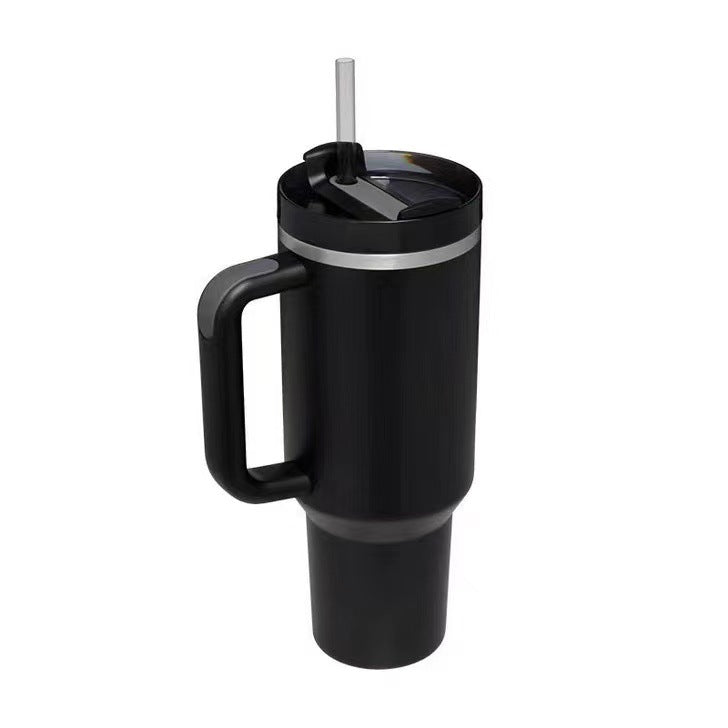 40oz Edelstahl Reisebecher Trinken isolierung auflaufsicher unterwegs Trinköffnung Schwarz