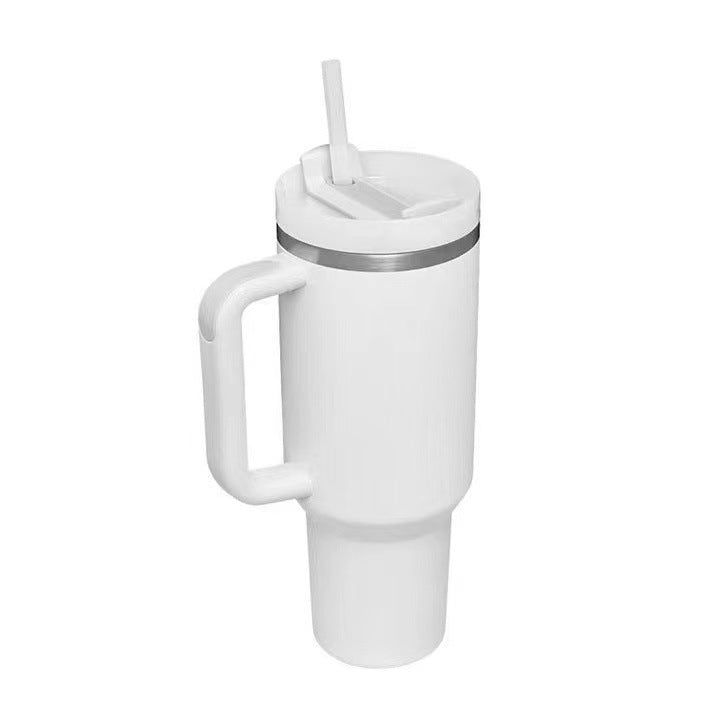 40oz Edelstahl Reisebecher Trinken isolierung auflaufsicher unterwegs Trinköffnung Weiß