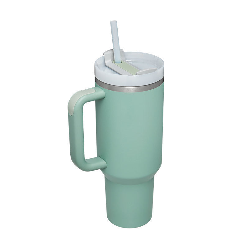40oz Edelstahl Reisebecher Trinken isolierung auflaufsicher unterwegs Trinköffnung eucalyptus