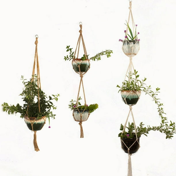 Pflanzenhänger Makramee Baumwolle – Blumentopf Hänger - Detailansicht 8 | BEST-AMBIENCE