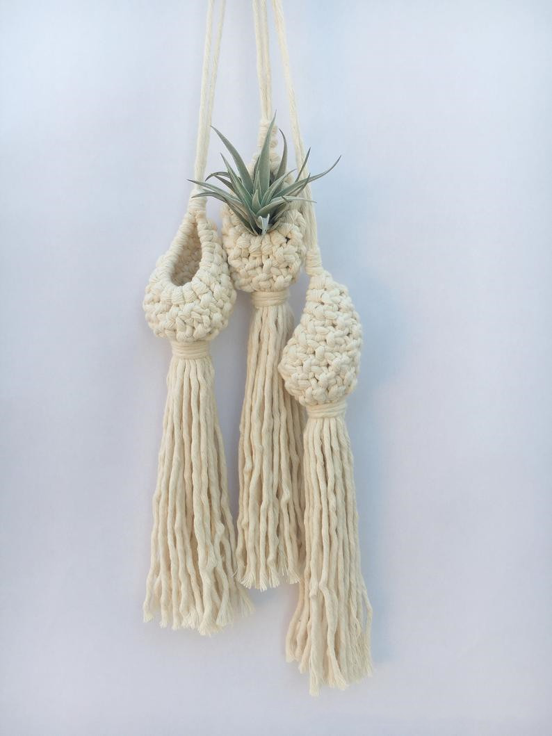 Makramee Pflanzenhänger Boho – Handgemacht Deko Hänger - Detailansicht 5 | BEST-AMBIENCE